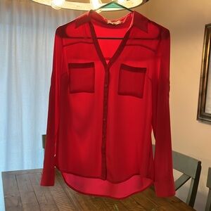 Express Clothing, XS, bright pink. True to color in photo showing material.